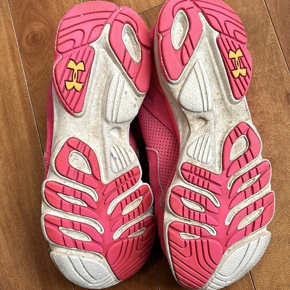 👠BOGO FREE👠UNDER ARMOUR💫Girls Youth Hot Pink Running Sneakers - Picture 7 of 8